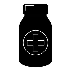 bottle drugs isolated icon vector illustration design