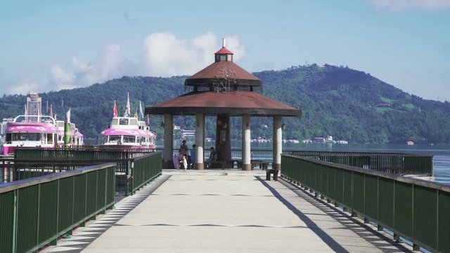 Beautiful View of Ita Thao Pier, Sun Moon Lake, Taiwan 