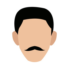 man character face profile cartoon icon
