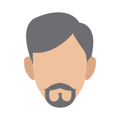 man character face profile cartoon icon