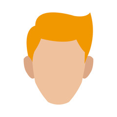 man character face profile cartoon icon