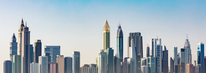 Fototapeta na wymiar Futuristic Dubai Skyline
