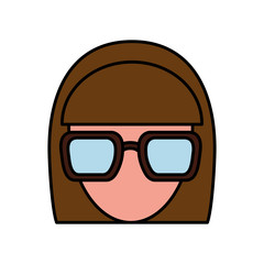 woman with glasses icon