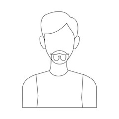 portrait man avatar people male cartoon