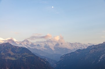 Sunset over the Alps