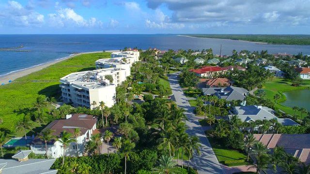 Aerial video North Point Hutchinson Island Florida 4k video