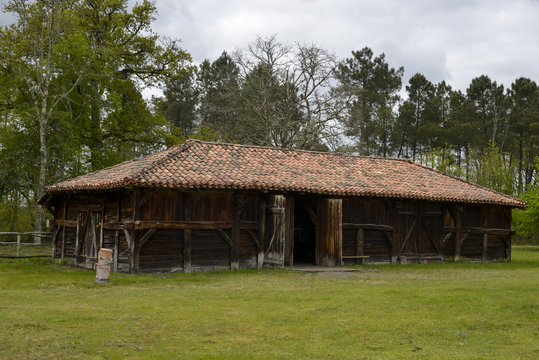 Maison Landaise, Ecomusée de Marquèze, Parc naturel régional des Landes de Gascogne, Sabres, Gironde, 33