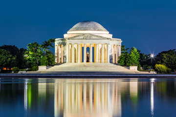 Obraz premium Jefferson Memorial in Washington DC. The Jefferson Memorial is a public building managed by the National Park Service of the United States Department of the Interior
