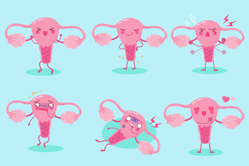 cute cartoon uterus