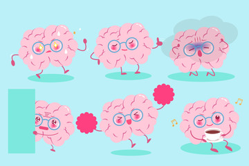 cute cartoon brain
