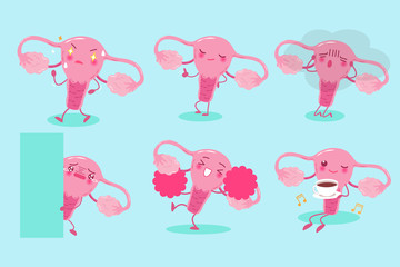 cute cartoon uterus