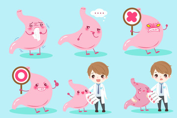 cartoon doctor with stomach