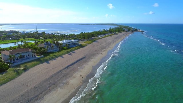 Aerial drone footage tropical Florida beaches