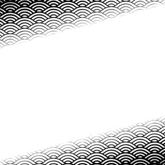 Background with abstract line waves pattern and thickness gradient