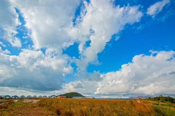 Nature, clouds and field