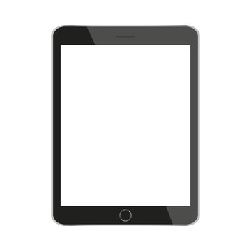Mock up black tablet isolated on white vector design