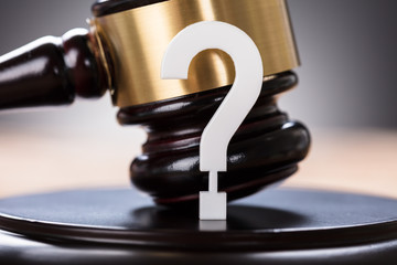 Question Mark And Auction Gavel