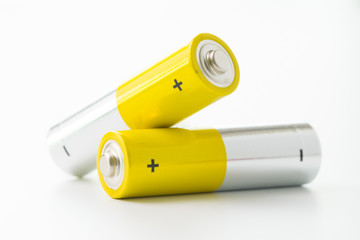 Fototapeta Yellow alkaline batteries obraz