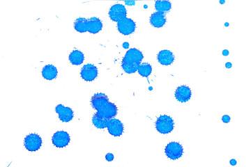 Abstract blue ink splash