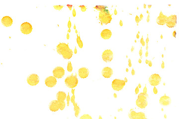 Abstract yellow ink splash
