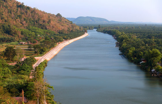 Landscape Tapi River Surat Thani, Thailand
