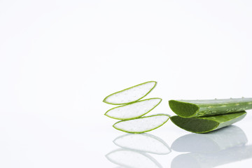 Obraz premium Fresh Aloe Vera isolate on white background