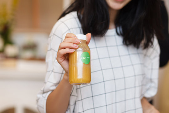 Diet. Healthy eating woman drinking fresh faw Detox vegetable juice close up. Drink smoothie and nutrition concept.