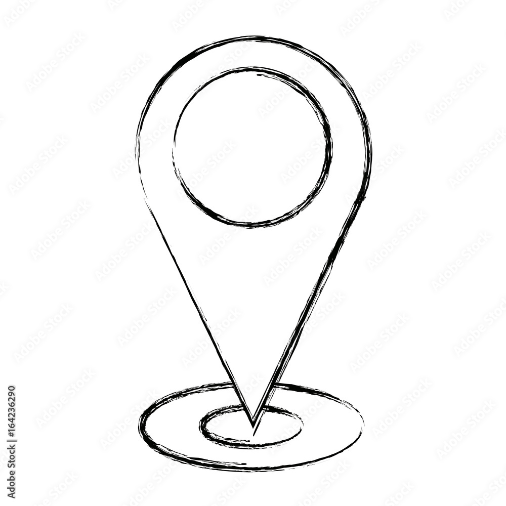 Poster pointing map navigation gps location vector illustration