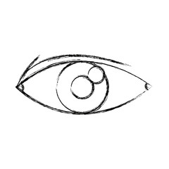 eye look optical vision eyebrow symbol vector illustration