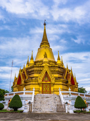 Beautiful temple in Thailand, the statue of Buddha and architecture .