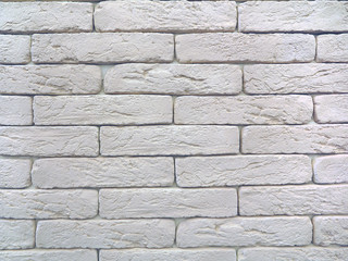 New white brick wall texture grunge background