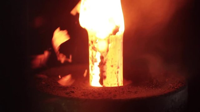 The metal factory in Thailand. forging and heat process.