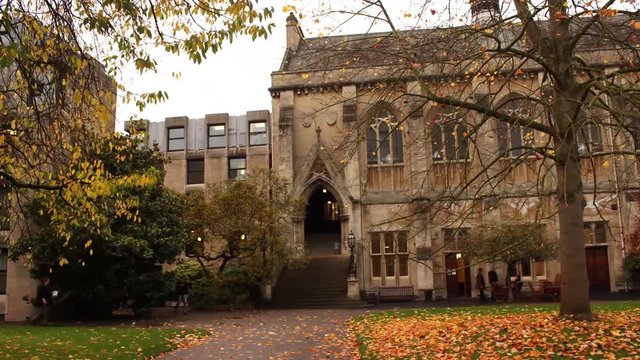 OXFORD, UNITED KINGDOM- NOVEMBER 4, 2015- Gothic Revival Chapel in Oxford in autumn.