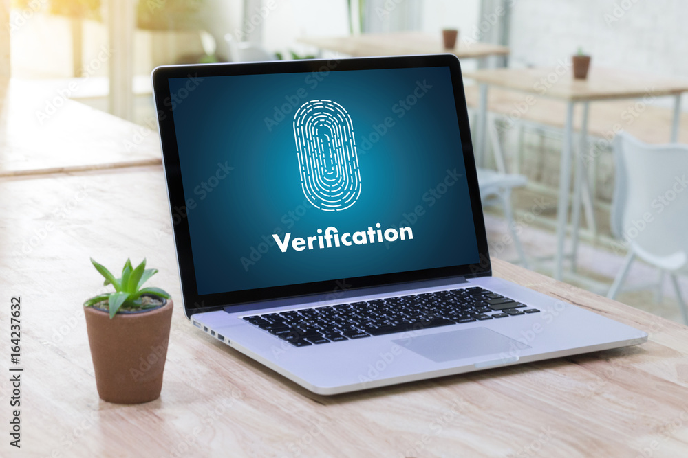 Poster verification action professionals working process performance password and register