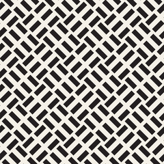 Crosshatch vector seamless geometric pattern. Crossed graphic rectangles background. Checkered motif. Seamless black and white texture of crosshatched lines. Trellis simple fabric print.