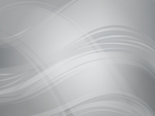 Light and dark silver abstract background with clear waves. Vector illustration with gray metallic curved shapes. 