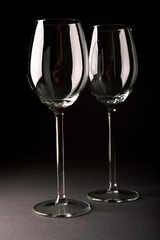 two empty glasses