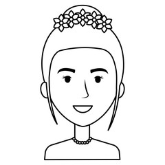 cute wife avatar character vector illustration design