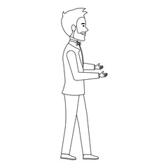 elegant husband avatar character vector illustration design