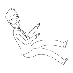 elegant husband avatar character vector illustration design