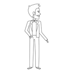 elegant husband avatar character vector illustration design