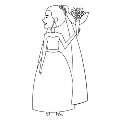 cute wife avatar character vector illustration design