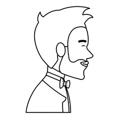 elegant husband avatar character vector illustration design