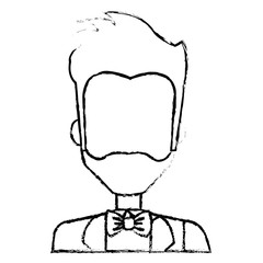 elegant husband avatar character vector illustration design