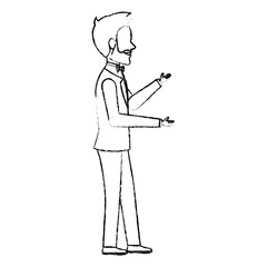 elegant husband avatar character vector illustration design