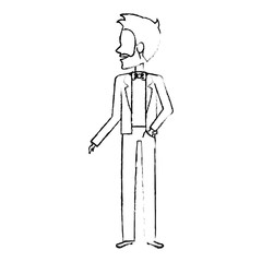 elegant husband avatar character vector illustration design