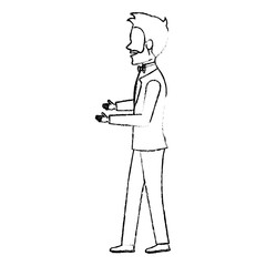 elegant husband avatar character vector illustration design