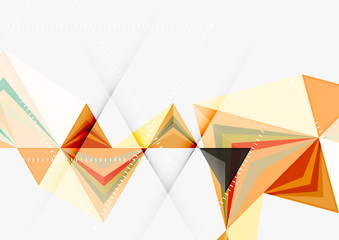 Triangular low poly vector a4 size geometric abstract template