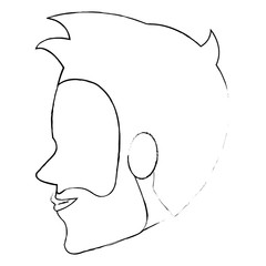 young man head model avatar character vector illustration design