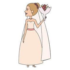 cute wife avatar character vector illustration design